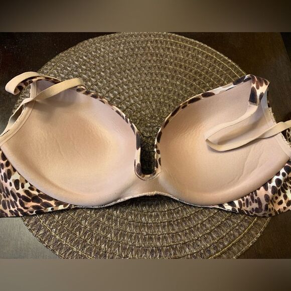 34C Victoria's Secret VINTAGE INCREDIBLE PERFECT PUSH UP BRA RHINESTONES - Picture 6 of 7